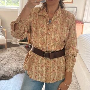 LIZWEAR Vintage Paisley Print Shirt